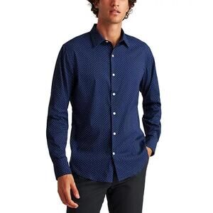 Bonobos Men's Slim Fit Long Sleeve Dot Print Button-Front Tech Shirt